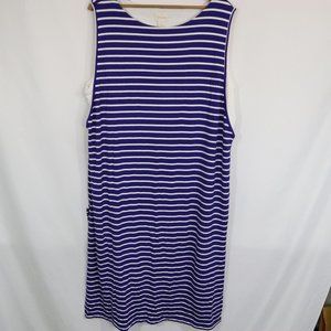 Chico’s Blue Striped Double Layered Dress
